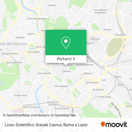 Mappa Liceo Scientifico Statale Cavour