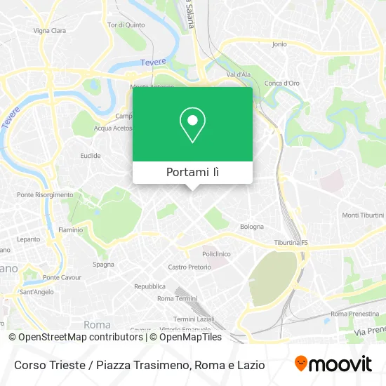 Mappa Corso Trieste / Piazza Trasimeno