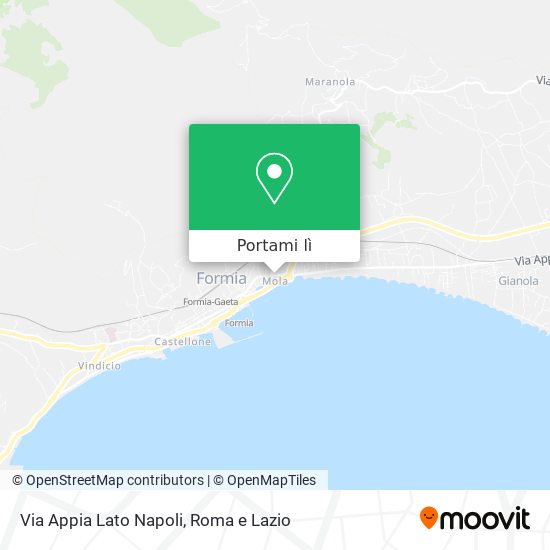 Mappa Via Appia Lato Napoli