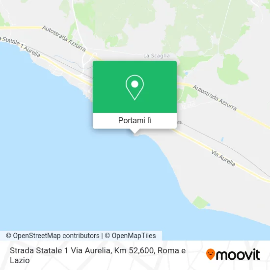 Mappa Strada Statale 1 Via Aurelia, Km 52,600