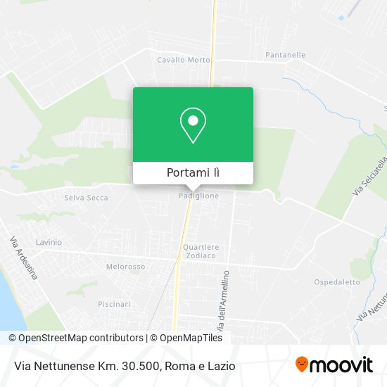 Mappa Via Nettunense Km. 30.500