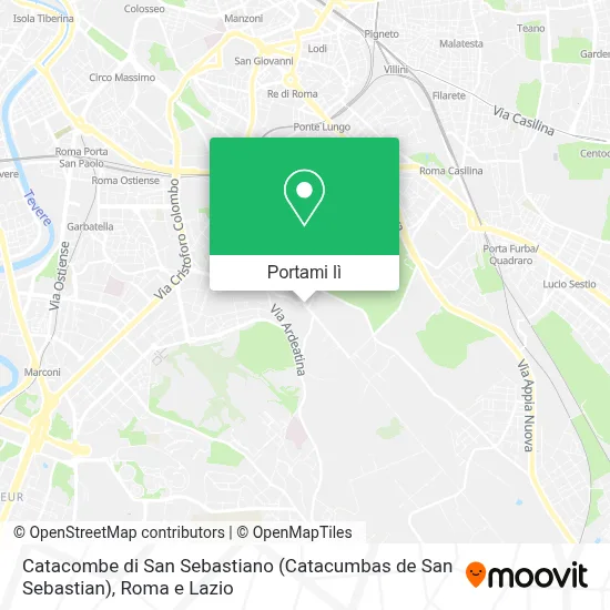 Mappa Catacombe di San Sebastiano (Catacumbas de San Sebastian)