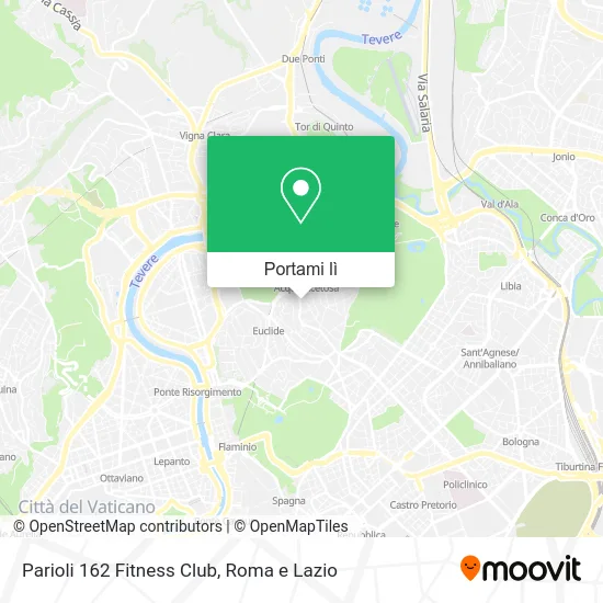 Mappa Parioli 162 Fitness Club