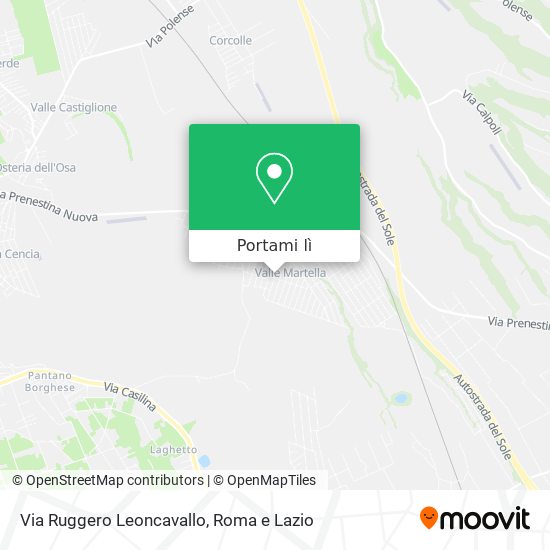 Mappa Via Ruggero Leoncavallo