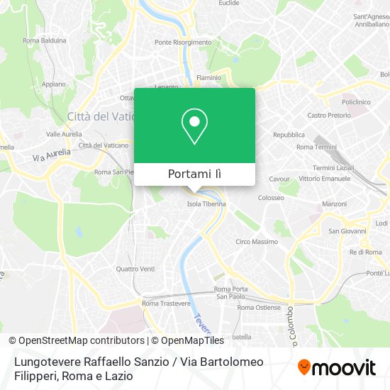 Mappa Lungotevere Raffaello Sanzio / Via Bartolomeo Filipperi