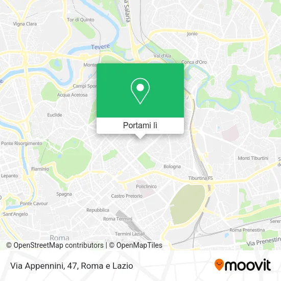 Mappa Via Appennini, 47