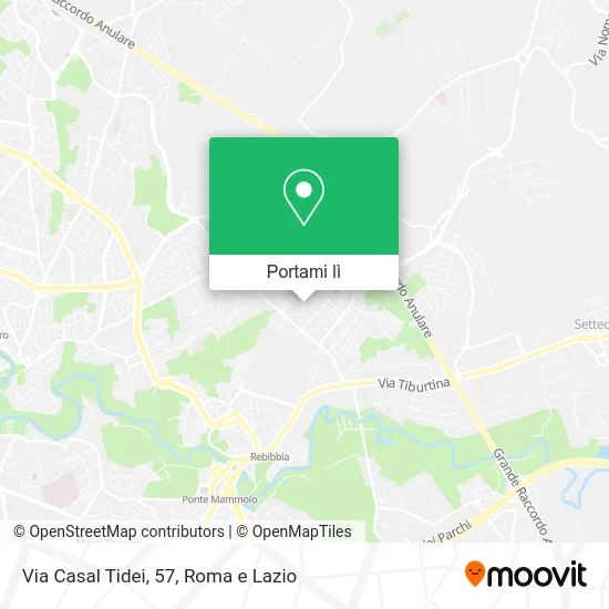 Mappa Via Casal Tidei, 57