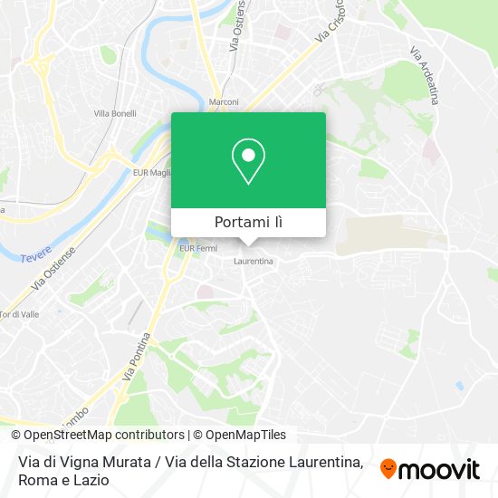 Mappa Via di Vigna Murata / Via della Stazione Laurentina