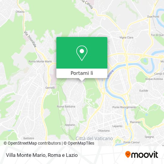 Mappa Villa Monte Mario