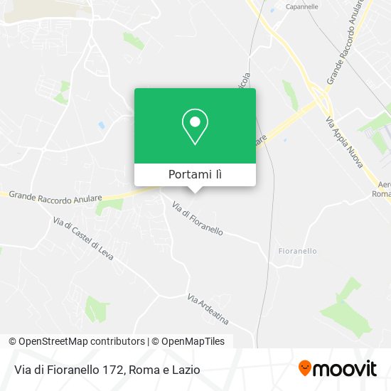 Mappa Via di Fioranello 172
