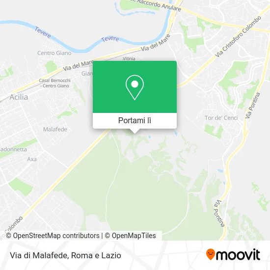 Mappa Via di Malafede