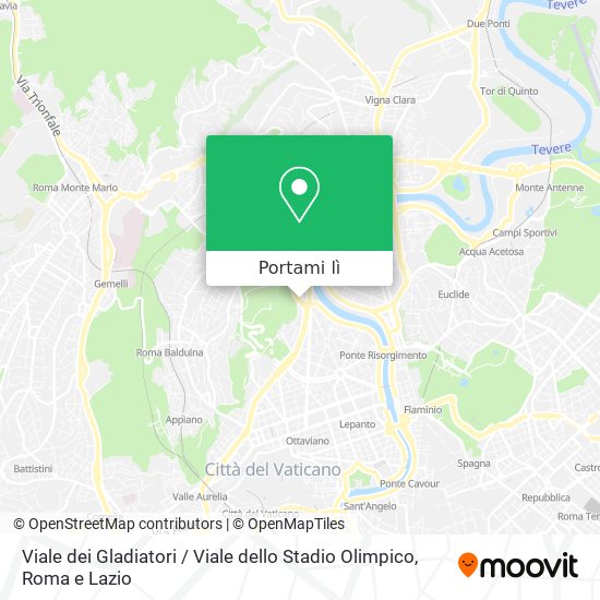 Mappa Viale dei Gladiatori / Viale dello Stadio Olimpico
