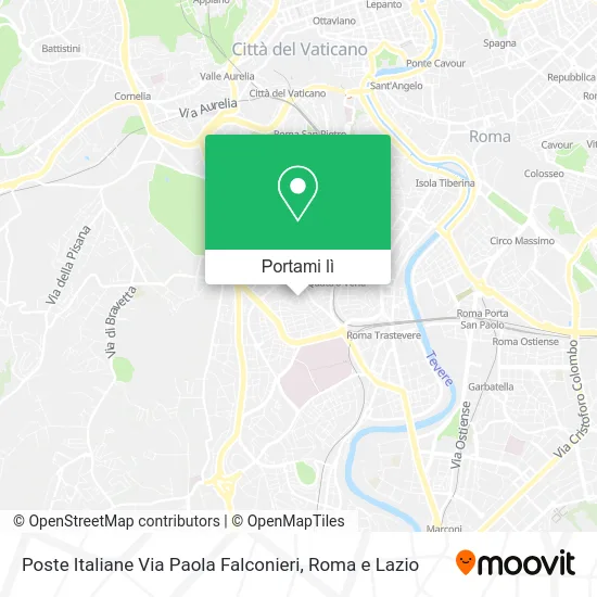 Mappa Poste Italiane Via Paola Falconieri
