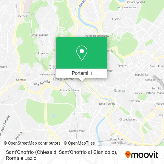 Mappa Sant'Onofrio (Chiesa di Sant'Onofrio al Gianicolo)