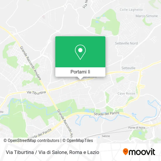 Mappa Via Tiburtina / Via di Salone