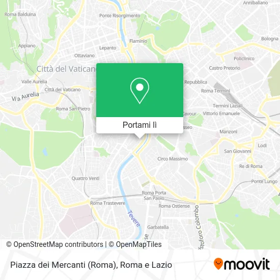 Mappa Piazza dei Mercanti (Roma)