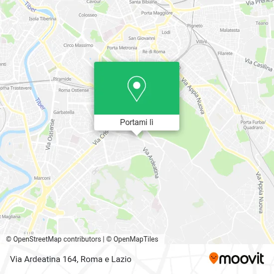 Mappa Via Ardeatina 164