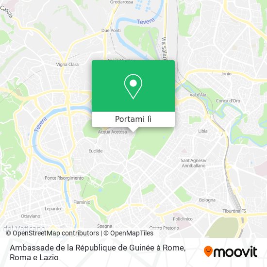 Mappa Ambassade de la République de Guinée à Rome