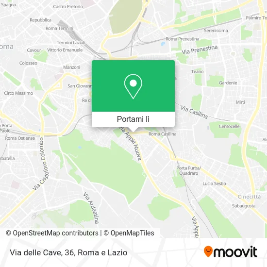 Mappa Via delle Cave, 36