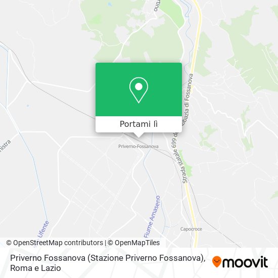 Mappa Priverno Fossanova (Stazione Priverno Fossanova)