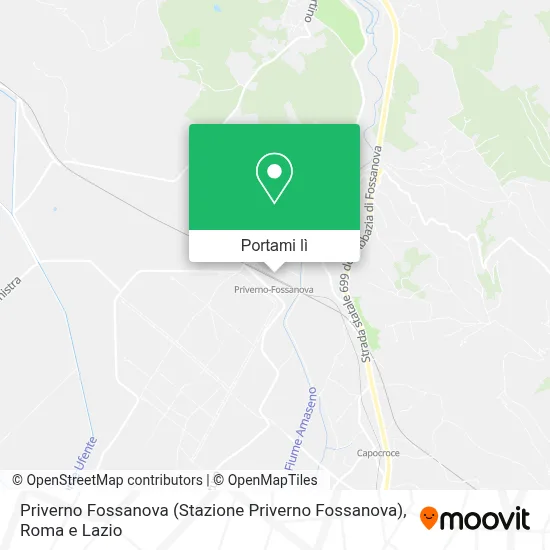 Mappa Priverno Fossanova (Stazione Priverno Fossanova)