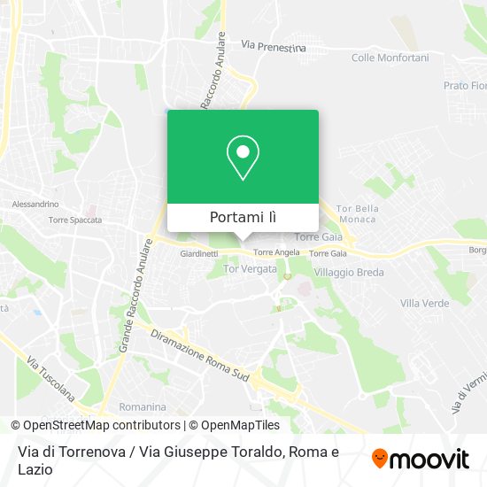 Mappa Via di Torrenova / Via Giuseppe Toraldo
