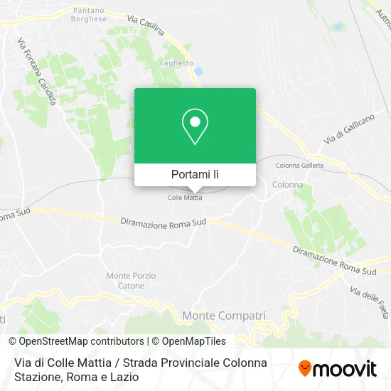 Mappa Via di Colle Mattia / Strada Provinciale Colonna Stazione
