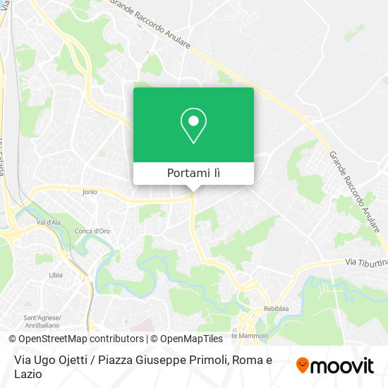 Mappa Via Ugo Ojetti / Piazza Giuseppe Primoli