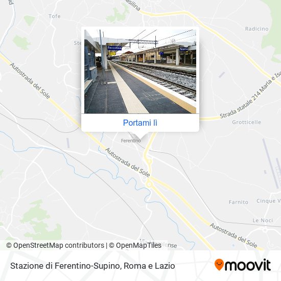 Mappa Stazione di Ferentino-Supino