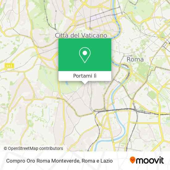 Mappa Compro Oro Roma Monteverde