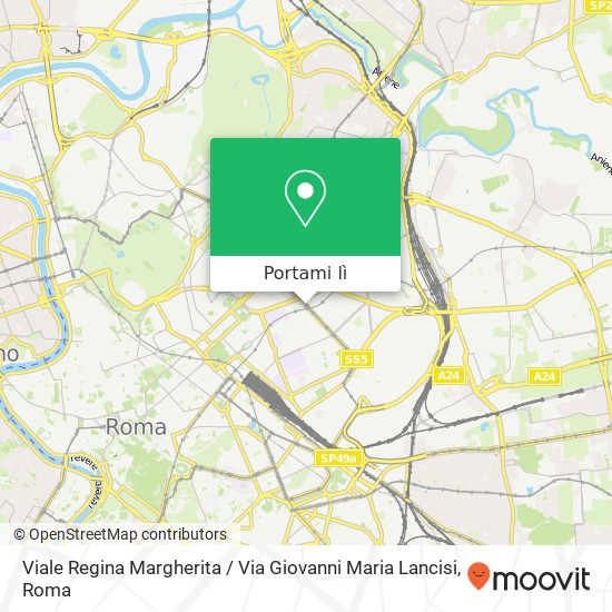 Mappa Viale Regina Margherita / Via Giovanni Maria Lancisi