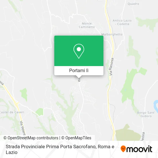 Mappa Strada Provinciale Prima Porta Sacrofano