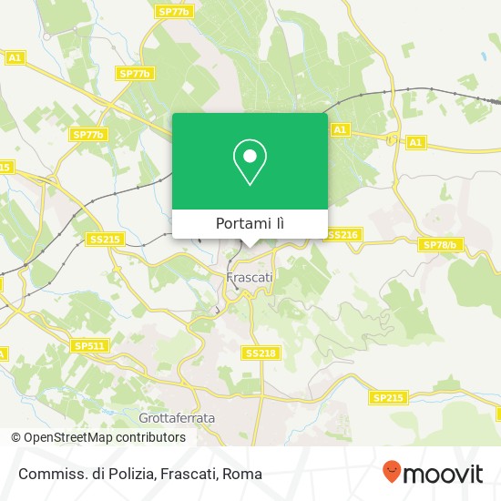 Mappa Commiss. di Polizia, Frascati