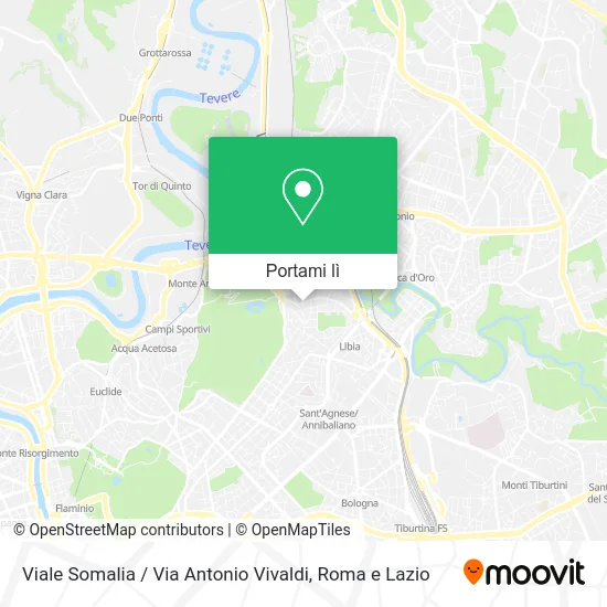Mappa Viale Somalia / Via Antonio Vivaldi