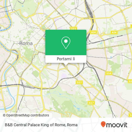 Mappa B&B Central Palace King of Rome