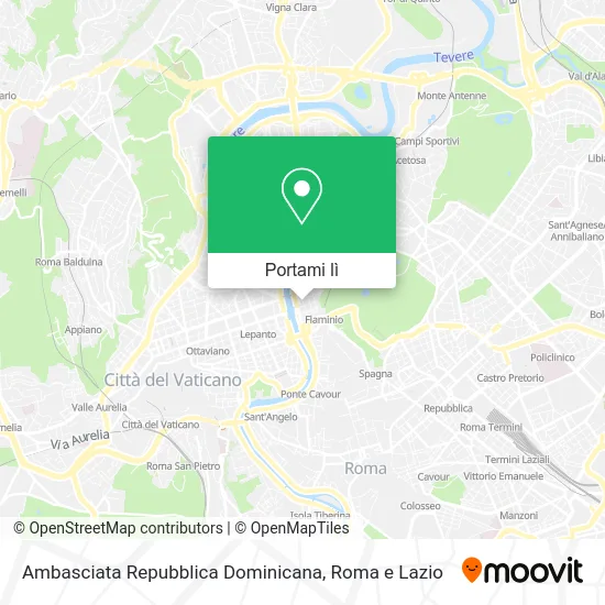 Mappa Ambasciata Repubblica Dominicana