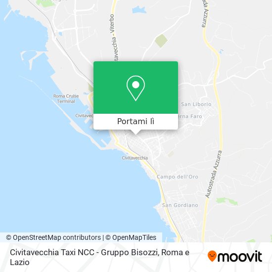 Mappa Civitavecchia Taxi NCC - Gruppo Bisozzi