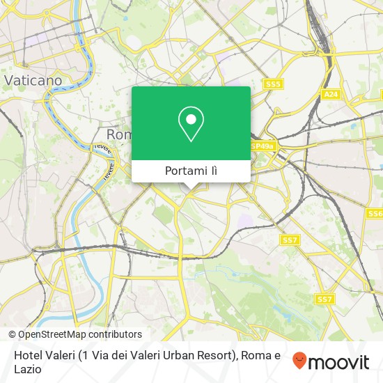 Mappa Hotel Valeri (1 Via dei Valeri Urban Resort)