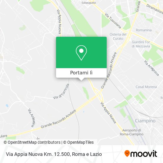 Mappa Via Appia Nuova Km. 12.500