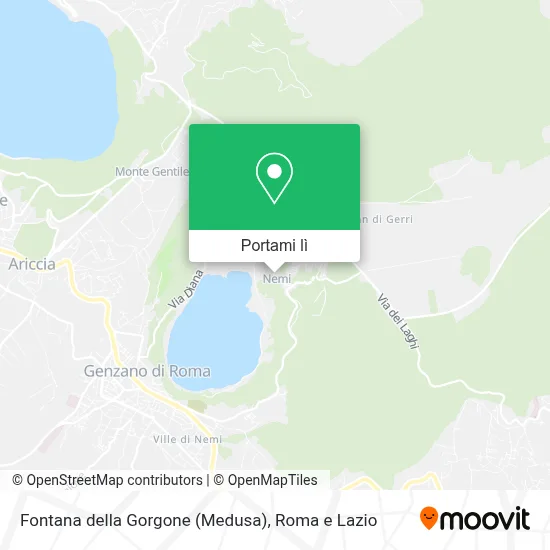 Mappa Fontana della Gorgone (Medusa)