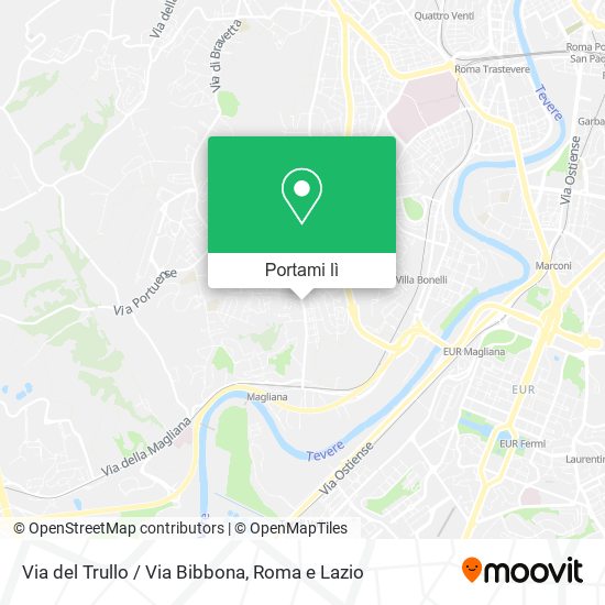 Mappa Via del Trullo / Via Bibbona