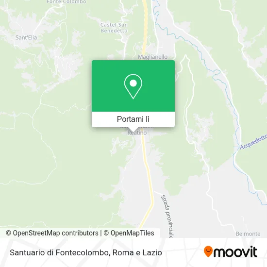 Mappa Santuario di Fontecolombo