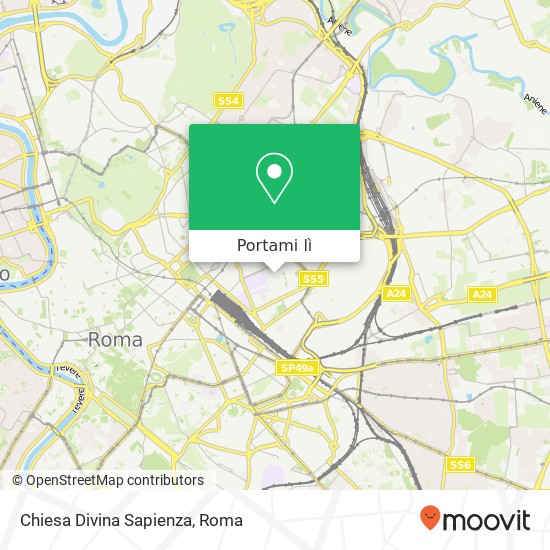 Mappa Chiesa Divina Sapienza