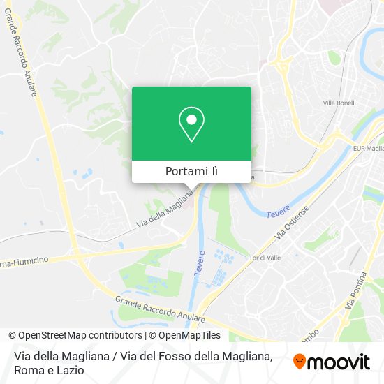 Mappa Via della Magliana / Via del Fosso della Magliana