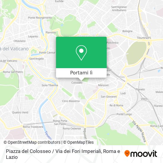 Mappa Piazza del Colosseo / Via dei Fori Imperiali