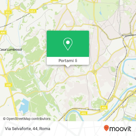 Mappa Via Selvaforte, 44