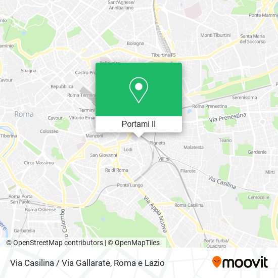 Mappa Via Casilina / Via Gallarate