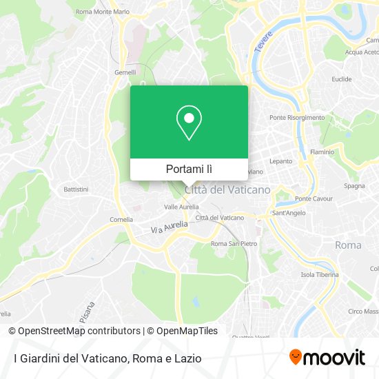 Mappa I Giardini del Vaticano