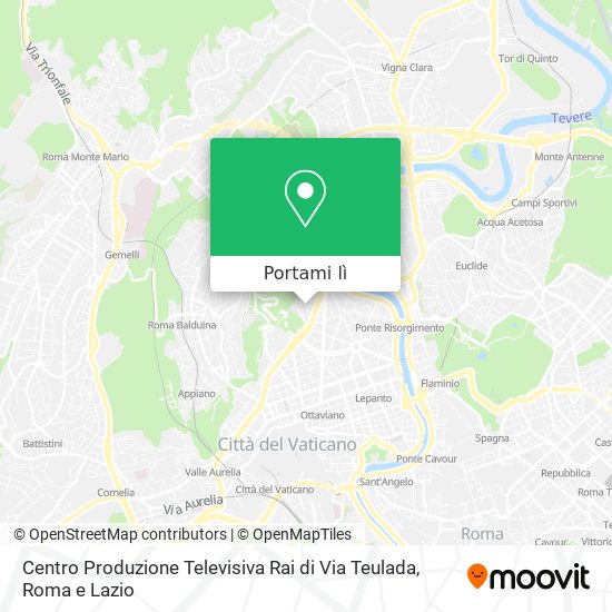 Mappa Centro Produzione Televisiva Rai di Via Teulada