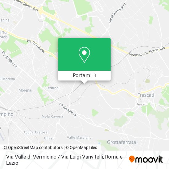 Mappa Via Valle di Vermicino / Via Luigi Vanvitelli